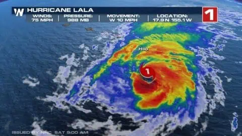 Hurricane Lala Strengthens to Category 1 Just 85 Miles From Hawaii’s Big Island