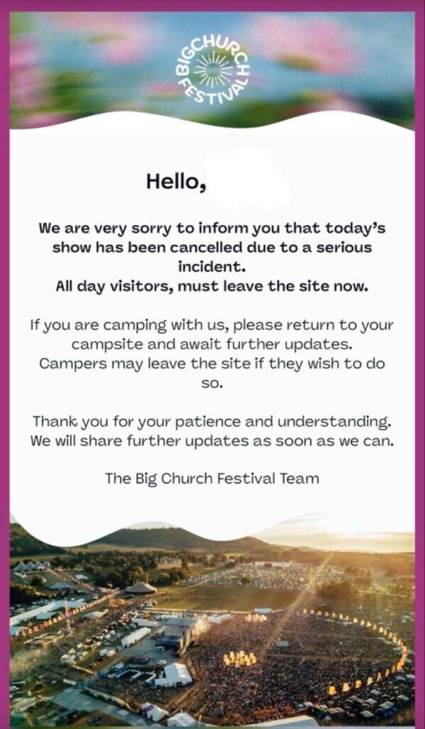 Big Church Festival Cancelled After Sign Falls on Crowd, Injuring at Least Six 1 Big Church Festival Cancelled After Sign Falls on Crowd, Injuring at Least Six