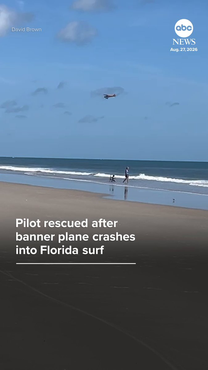 Banner Plane Crashes: Video: Banner Plane Crashes Into Surf Off New Smyrna Beach