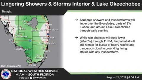 Thunderstorms Linger Across South Florida With Heavy Rain and Dangerous Lightning 1 Thunderstorms Linger Across South Florida With Heavy Rain and Dangerous Lightning