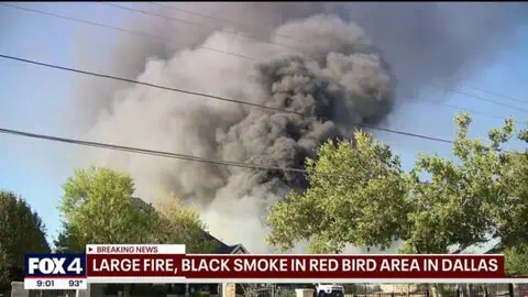 Dallas Fire: More Than 100 Firefighters Battle Massive 4-Alarm Blaze in Texas