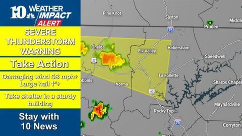 Severe Thunderstorm Warning Issued for Campbell and Scott Counties, Tennessee 1 Severe Thunderstorm Warning Issued for Campbell and Scott Counties, Tennessee