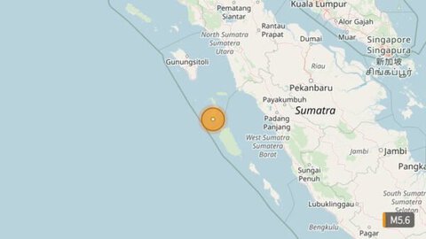 Magnitude 5.6 Earthquake Strikes South of Teluk Dalam, Indonesia