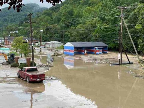 Flash Flooding Closes Roads Near Oak Hill and Handley, West Virginia