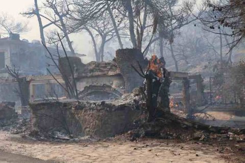 Two Dead as Wildfire Tears Through Salamis, Greece, Forcing Evacuations