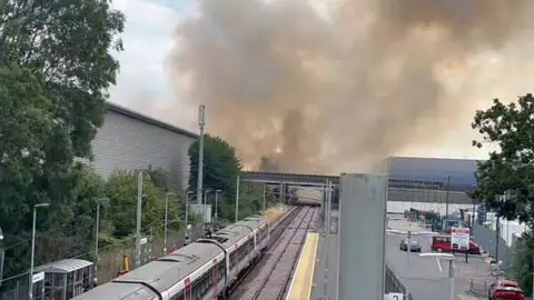 Video: Fire near Epping Forest disrupts train services to and from London Stansted Airport