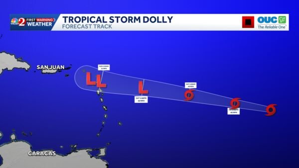 Tropical Storm Dolly to bring heavy rain
