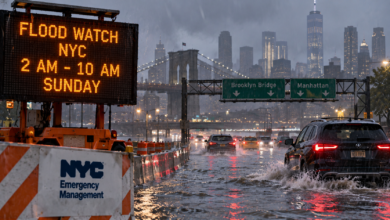 Flood Watch Issued: Flood Watch Issued for New York City as Heavy Rain Threatens Overnight Flash Flooding