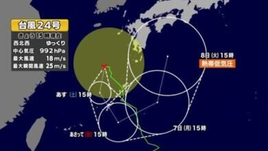 台風情報 台風24号が迷走 沖縄本島の南を旋回: 【台風情報】台風24号が迷走 沖縄本島の南を旋回