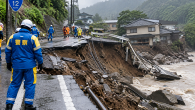 日本 千葉 神奈川で6人死亡: 日本：千葉・神奈川で6人死亡、6人行方不明 道路崩落も発生