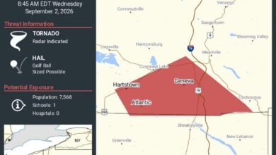 Tornado Warning: Tornado Warning Continues for Hartstown, Geneva and Atlantic, Pennsylvania