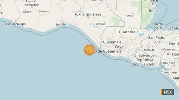 Earthquake Strikes Off Mexico’s Chiapas Coast Near Puerto Madero