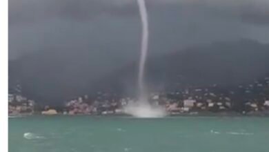 Waterspout Spotted Near: Video: Waterspout Spotted Near Santa Margherita Ligure, Italy