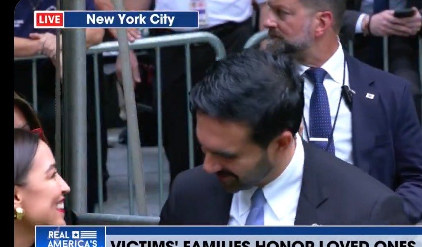 Ocasio-Cortez and Mamdani Seen Laughing at 9/11 Memorial Ceremony