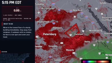 Tornado Warning: Tornado Warning Issued for Parts of Virginia as Storm Moves Toward Burrowsville