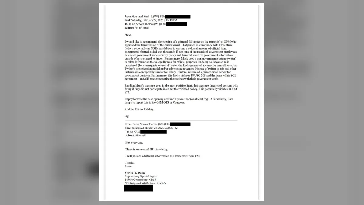 FBI agent recommended criminal probe into Elon Musk, email shows