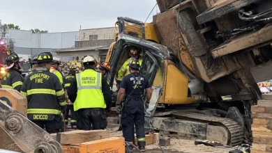 Worker Trapped Inside: Worker Trapped Inside Excavator After Heavy Equipment Falls at Bridgeport Work Site