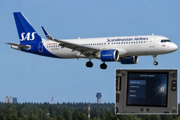 SAS Airbus A320neo Reports Cockpit Display Damage Near Stockholm