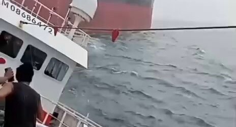 Video: Panama-Flagged Cargo Ship First Margaux Collides With Chinese Fishing Vessel Near Singapore 1 Video: Panama-Flagged Cargo Ship First Margaux Collides With Chinese Fishing Vessel Near Singapore