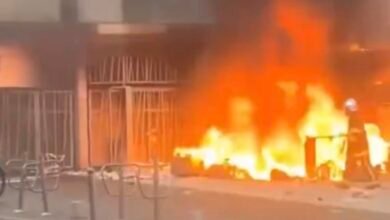 Vidéo : un incendie touche le lycée Aimé-Césaire à Lille lors d’un blocus