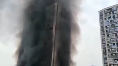 Akku als Brand-Auslöser?: Feuer-Drama im 200-Meter-Turm