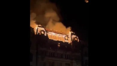 Aliados em chamas: incêndio consome prédio em obras