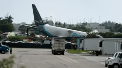 Amazon plane crashes into vehicles after overshooting runway in Miami, Florida, as multiple reported injured 3 Amazon plane crashes