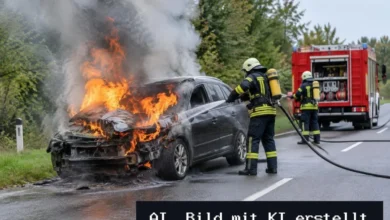 Anrainer verhindert Vollbrand bei Pkw-Brand in Donnersdorf