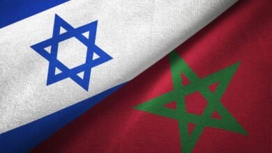 علم إسرائيل وعلم المغرب