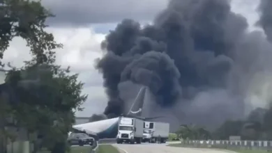 Boeing 767 da Amazon sai da pista e sofre acidente em Miami
