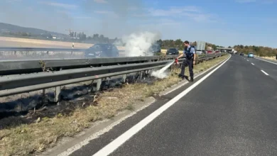 Brand auf A65: Zigarettenkippe als mögliche Ursache