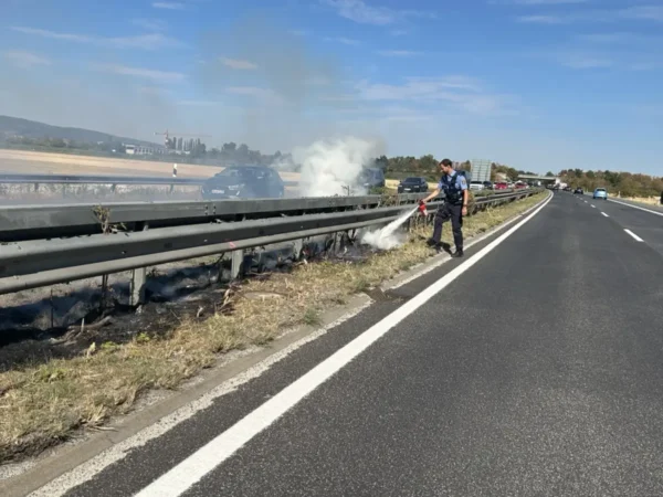 Brand auf A65: Zigarettenkippe als mögliche Ursache