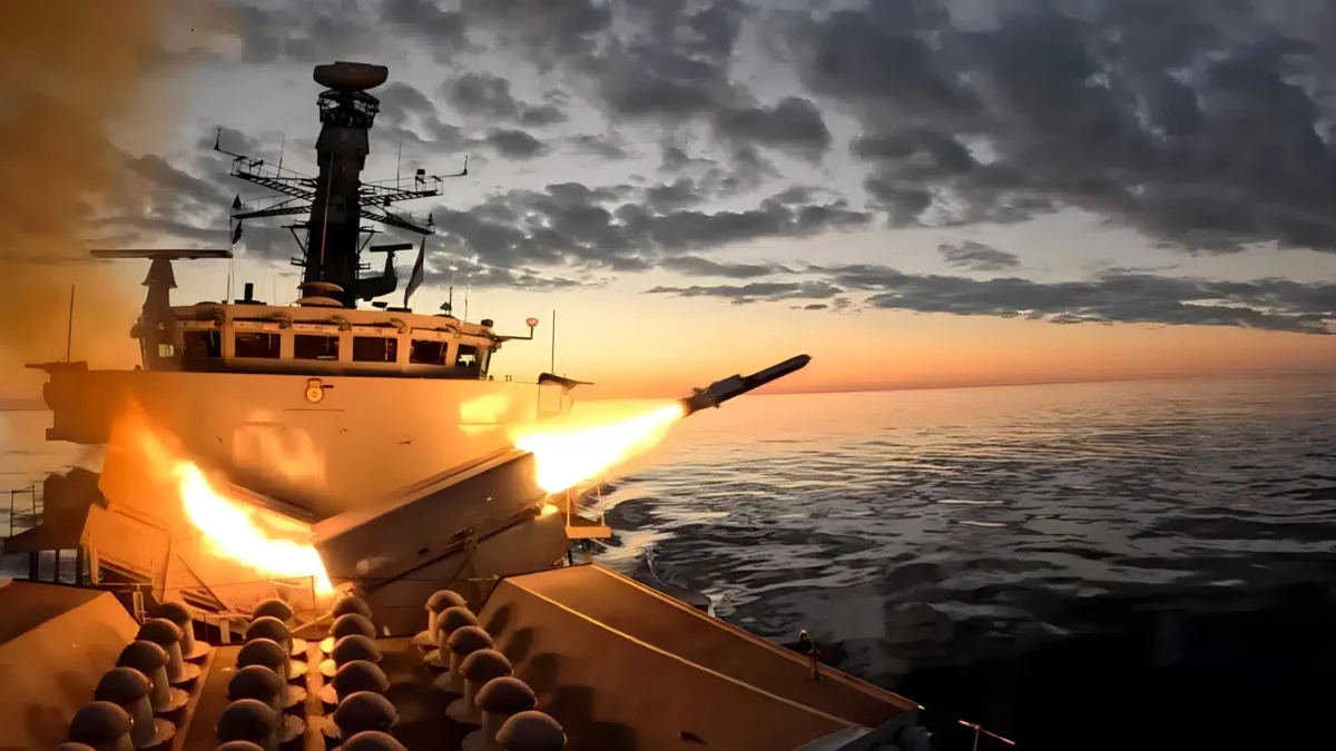 British warship hits