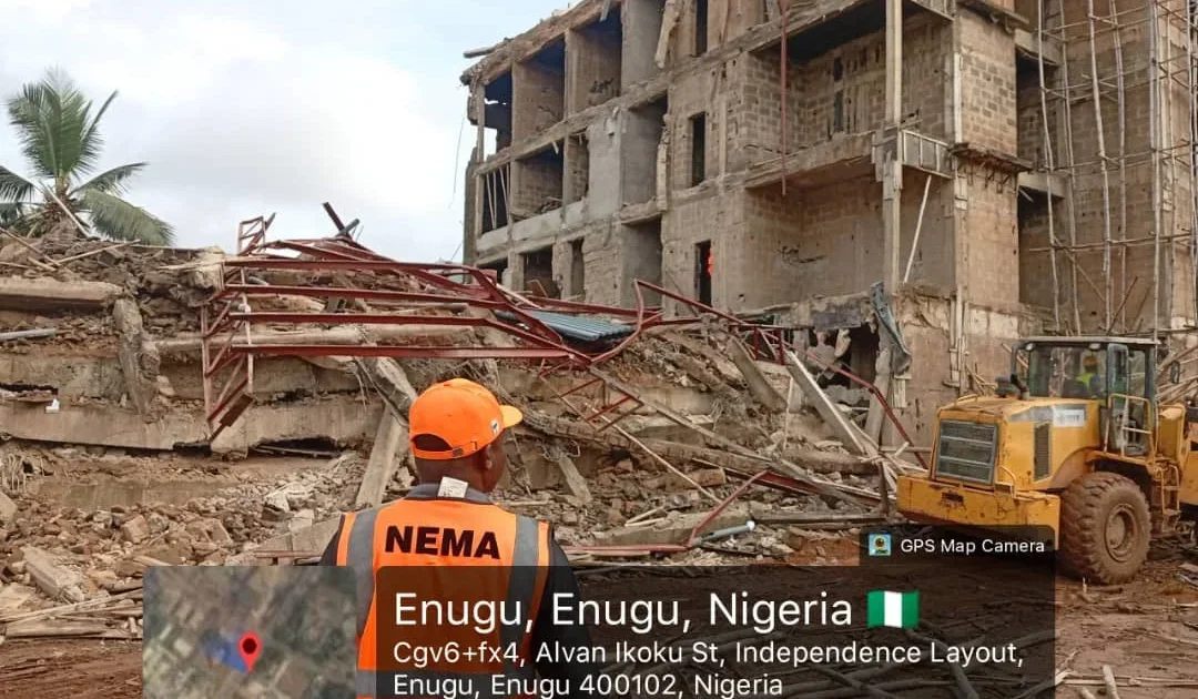 One killed, others trapped in Enugu building collapse 1 Building Collapse