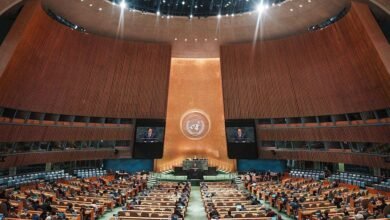 منظر عام لقاعة مناقشات الجمعية العامة للأمم المتحدة