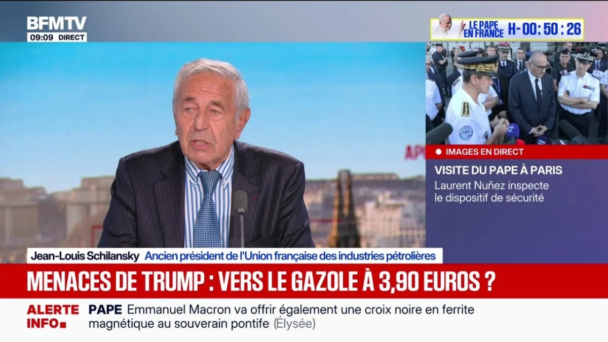 "Ce serait un cataclysme pour la France": Jean-Louis Schilansky, ancien président de l'UFIP, sur les menaces de Donald Trump de bloquer les exportations de diesel américain 1 "Ce serait un cataclysme pour la France": Jean-Louis Schilansky, ancien président de l'UFIP, sur les menaces de Donald Trump de bloquer les exportations de diesel américain