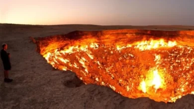 Darvaza Gaz Krateri'ndeki yangın sona eriyor 8 Darvaza Gaz Krateri'ndeki yangın sona eriyor