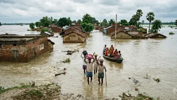 गोरखपुर में बाढ़ की आहट से डरे ग्रामीण, हिरुआ में तेज कटान; रास्ते प्रभावित होने से मुश्किल हुई ग्रामीणों की आवाजाही - gorakhpur flood alert villages cut off rapti erosion intensifies