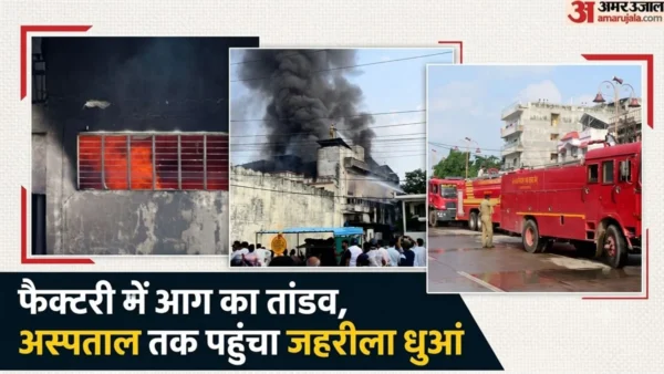फैक्टरी में धधकी आग: धुएं के गुबार के बीच अस्पताल में थमीं सांसें, सहमे मरीज; गत्ता-कॉपर वायर ने भड़काईं लपटें