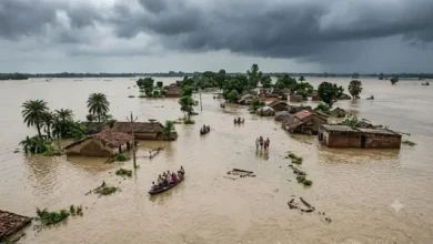 यूपी में नदियों के घटते-बढ़ते जलस्तर से बाढ़ का संकट बरकरार