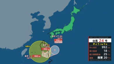 【台風情報・大雨情報】台風24号（クロヴァン）は7日には熱帯低気圧に変わる予想も前線の動きによっては10日頃まで大雨続く可能性 関東地方では予想24時間雨量200ミリも（5日午後9時現在）【雨風シミュレーション5日〜10日】