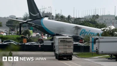 米アマゾンの貨物機が滑走路をオーバーランし炎上、5人死亡 マイアミ国際空港