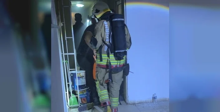Edirne'de apart dairesinde yangın çıktı