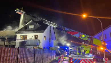 Einsatzreiche Nacht: Brand, Unfall und Verletzte