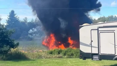 F-16 stort neer tijdens een training in Michigan, piloot gebruikt schietstoel