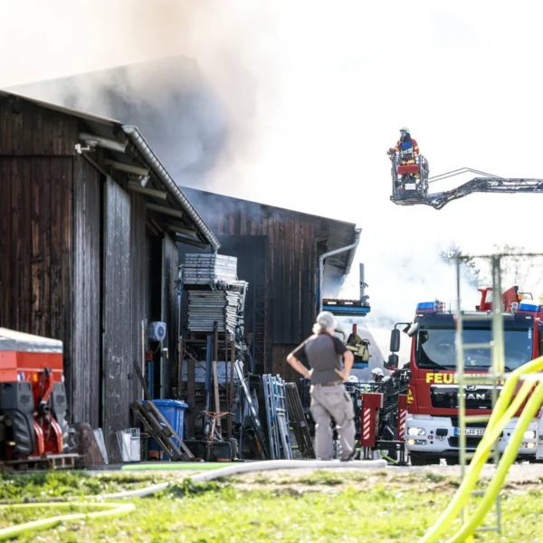 Feuer auf Hof in Grosselfingen: 600 Hühner und Gänse tot - Schaden in Millionenhöhe