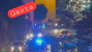 Gaeta - Incendio al secondo poano di un appartamento
