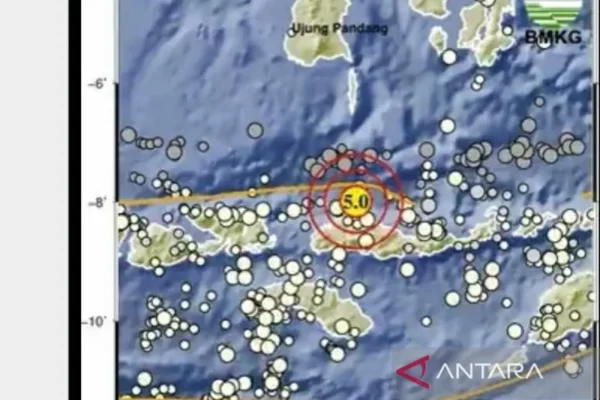 Gempa magnitudo 5 guncang Manggarai, NTT, Selasa malam