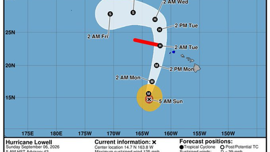Hurricane Lowell Category: Hurricane Lowell Category 3: Tropical Storm Warnings Issued for Kauai and Niihau