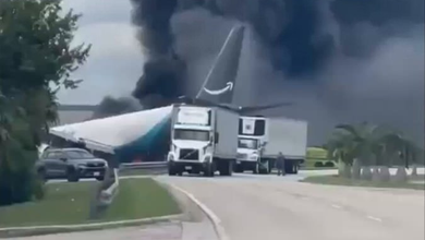 Video Prime Air: Video (Update): Prime Air Boeing 767 Reportedly Veers Off Runway at Miami International Airport, Smoke and F